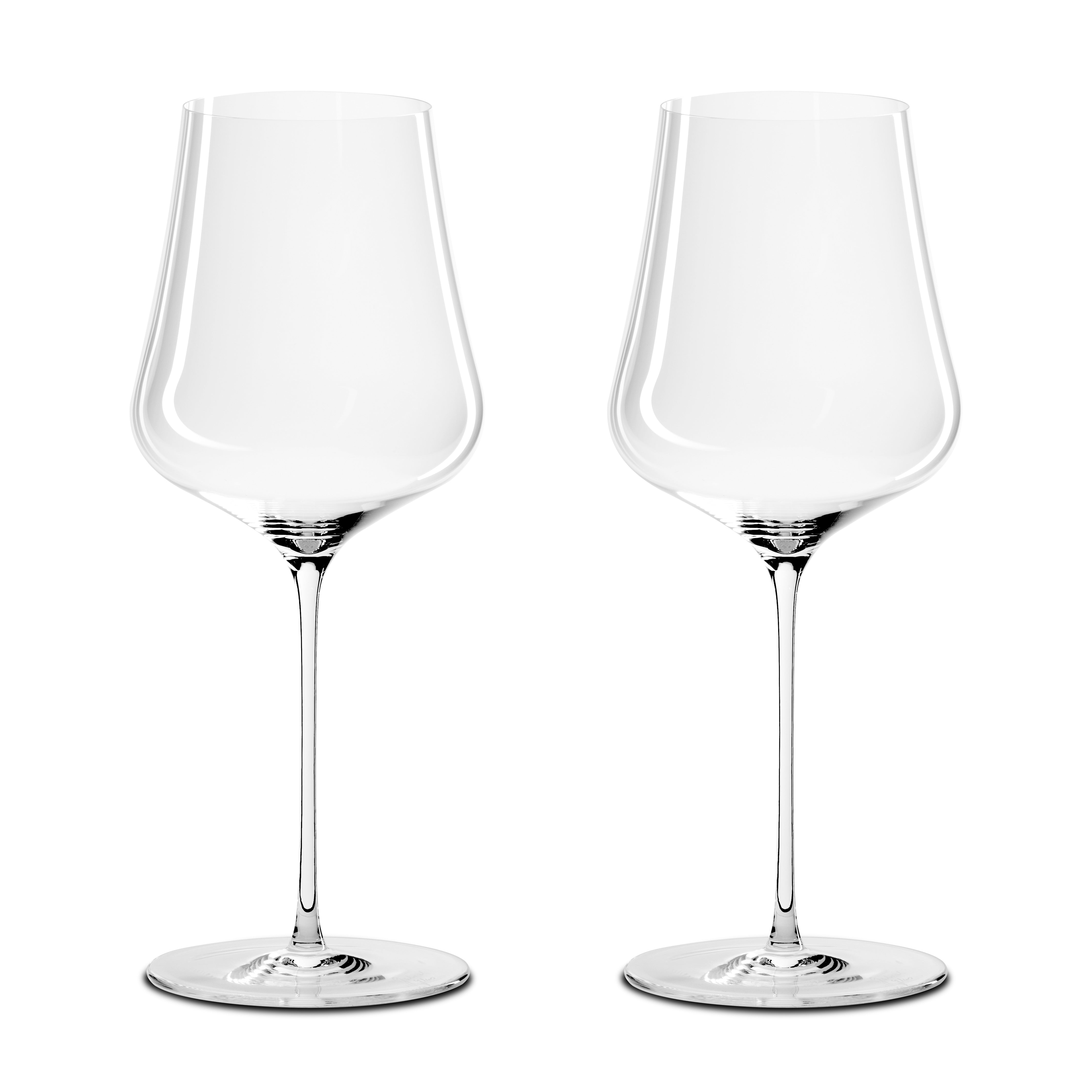 Zwei universale Weingläser des Gabriel Glases mundgeblasen aus der Serie Gold Edition