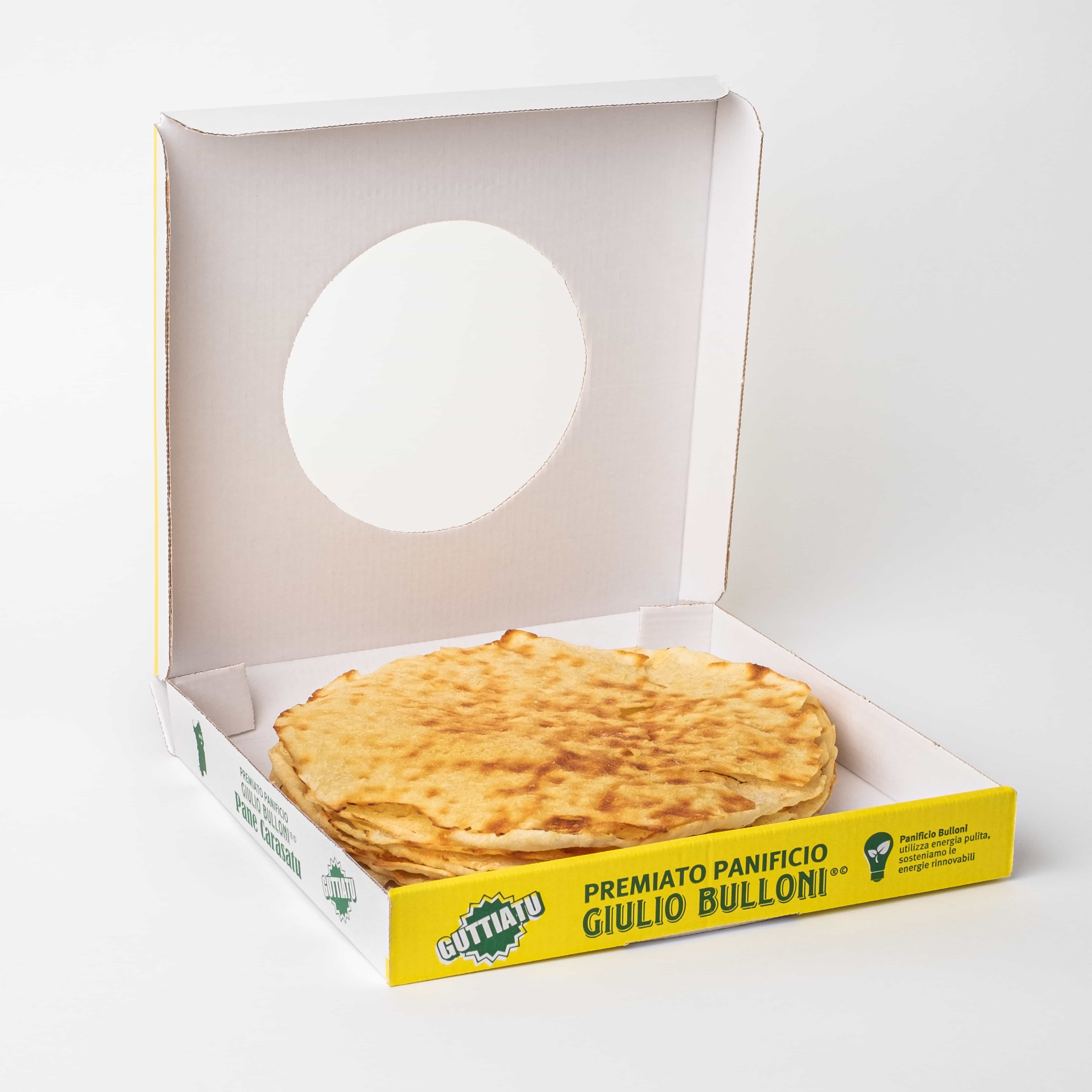 mood: Einblick in die offene Schachtel des Pane Carasatu Guttiatu