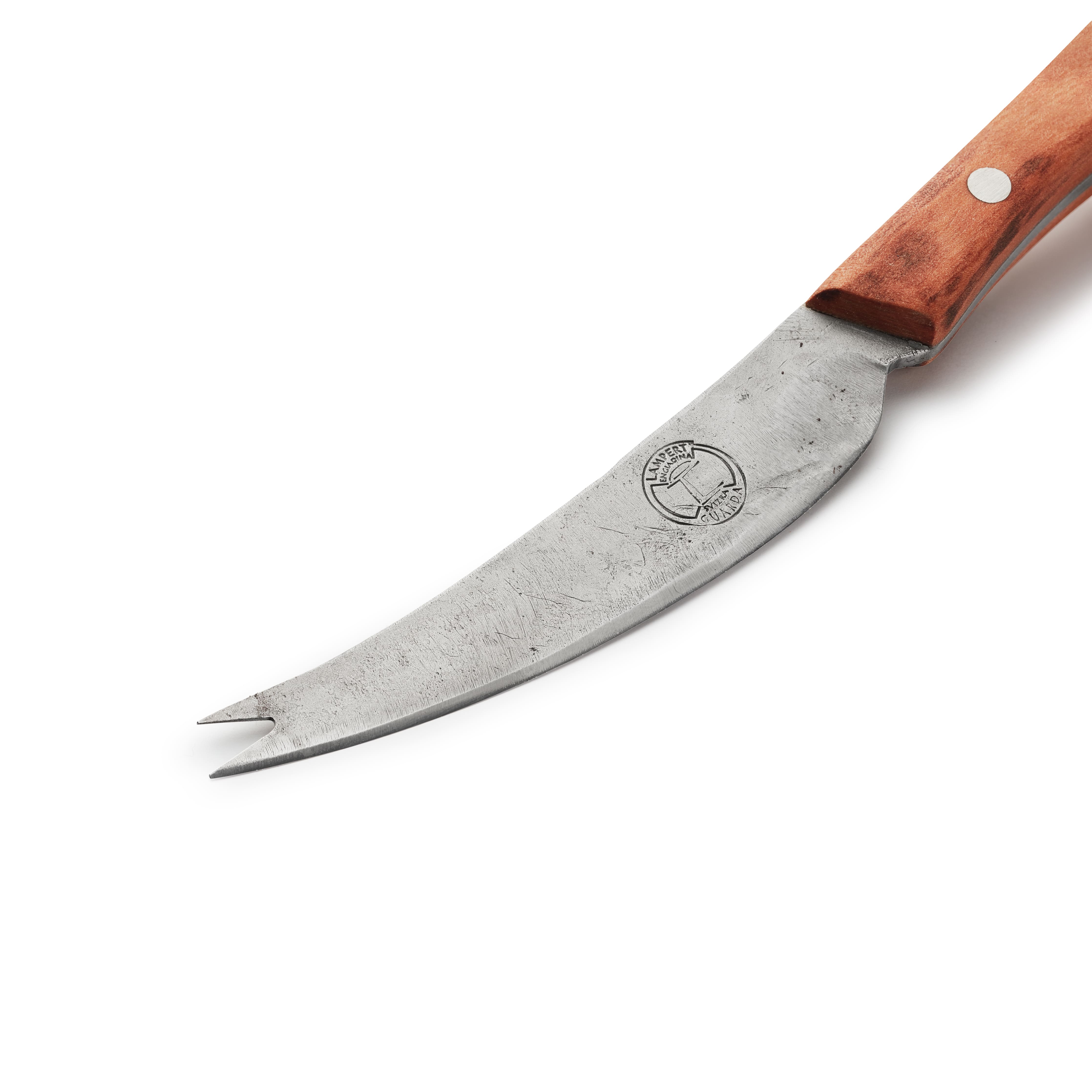 mood: Detailaufnahme der Klingen mit Logo des Käsemesser Paradies von Thomas Lampert