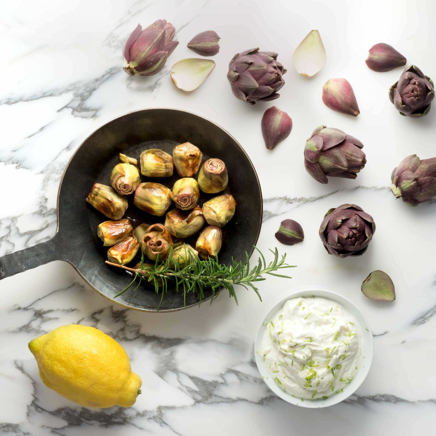Artischocken mit Zitronen-Ricotta