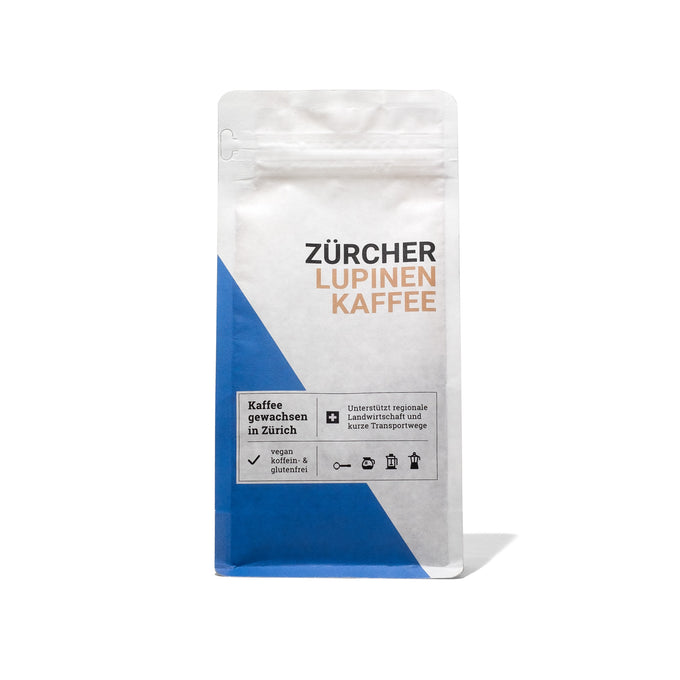 Packshot des Zuercher Lupinenkaffees von Gruenkern 250gr.
