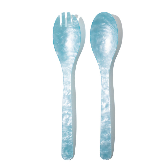 Heim und Soehne Salatbesteck aus Acryglas in Aqua