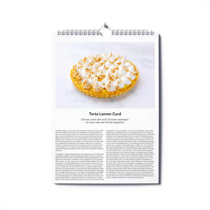 Splendido - Calendario Splendido - Jahreskalender 2024 Illustration Rezept Torta Lemon Curd