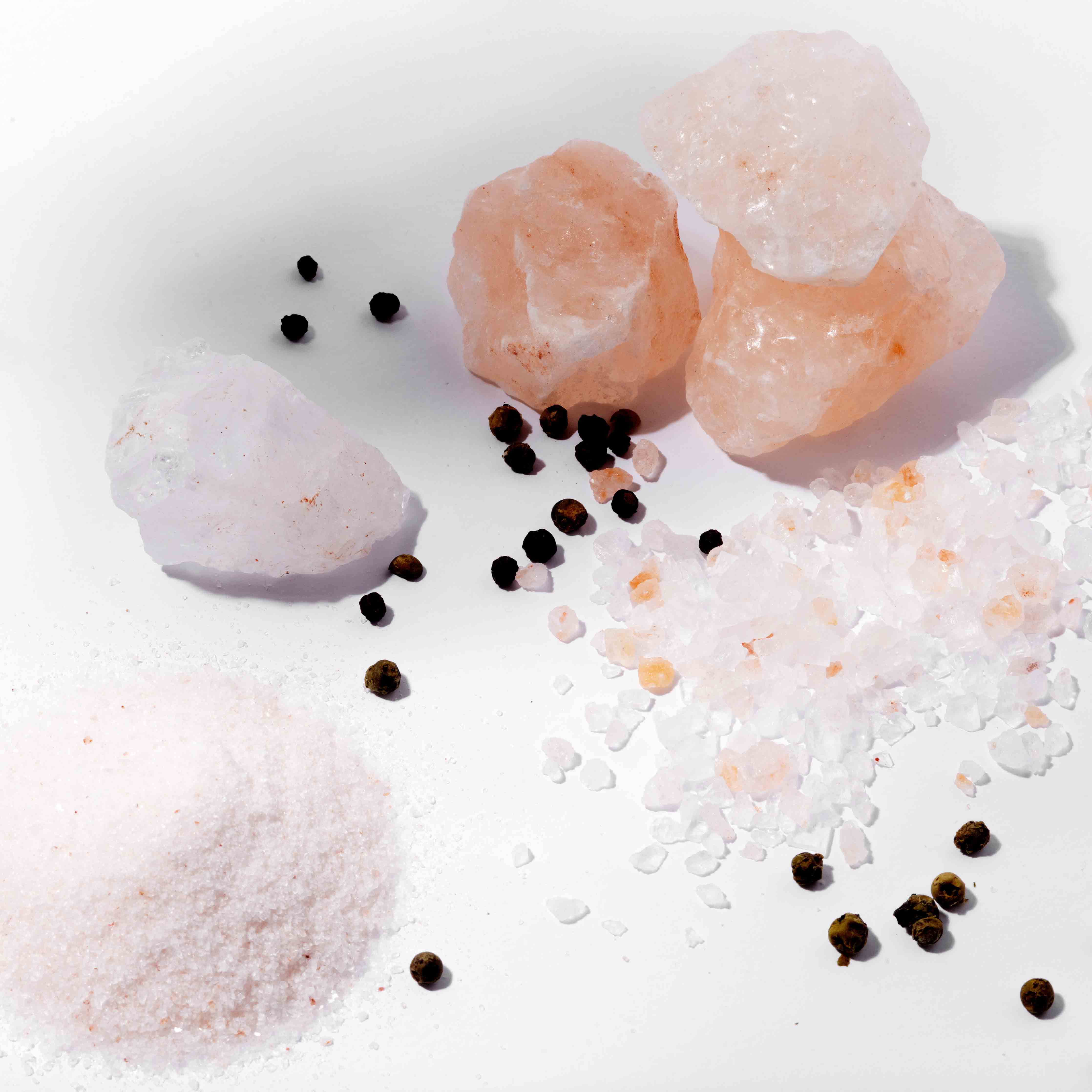 mood: Moodbild der verschiedenen Himalaya Kristallsalz Qualitäten und Grössen von Vitasal