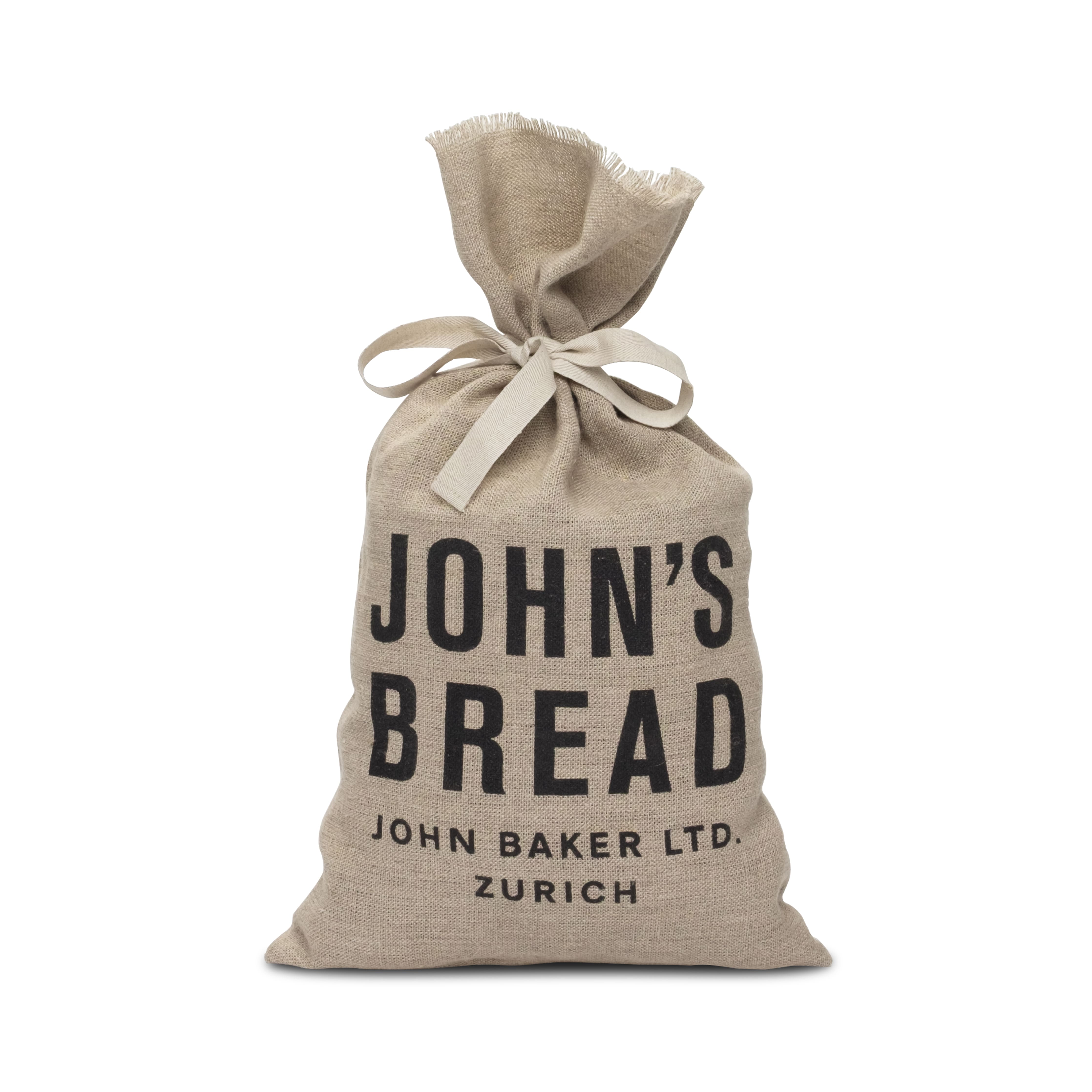 Frontansicht des John Bakers Brotsack aus Naturleinen 