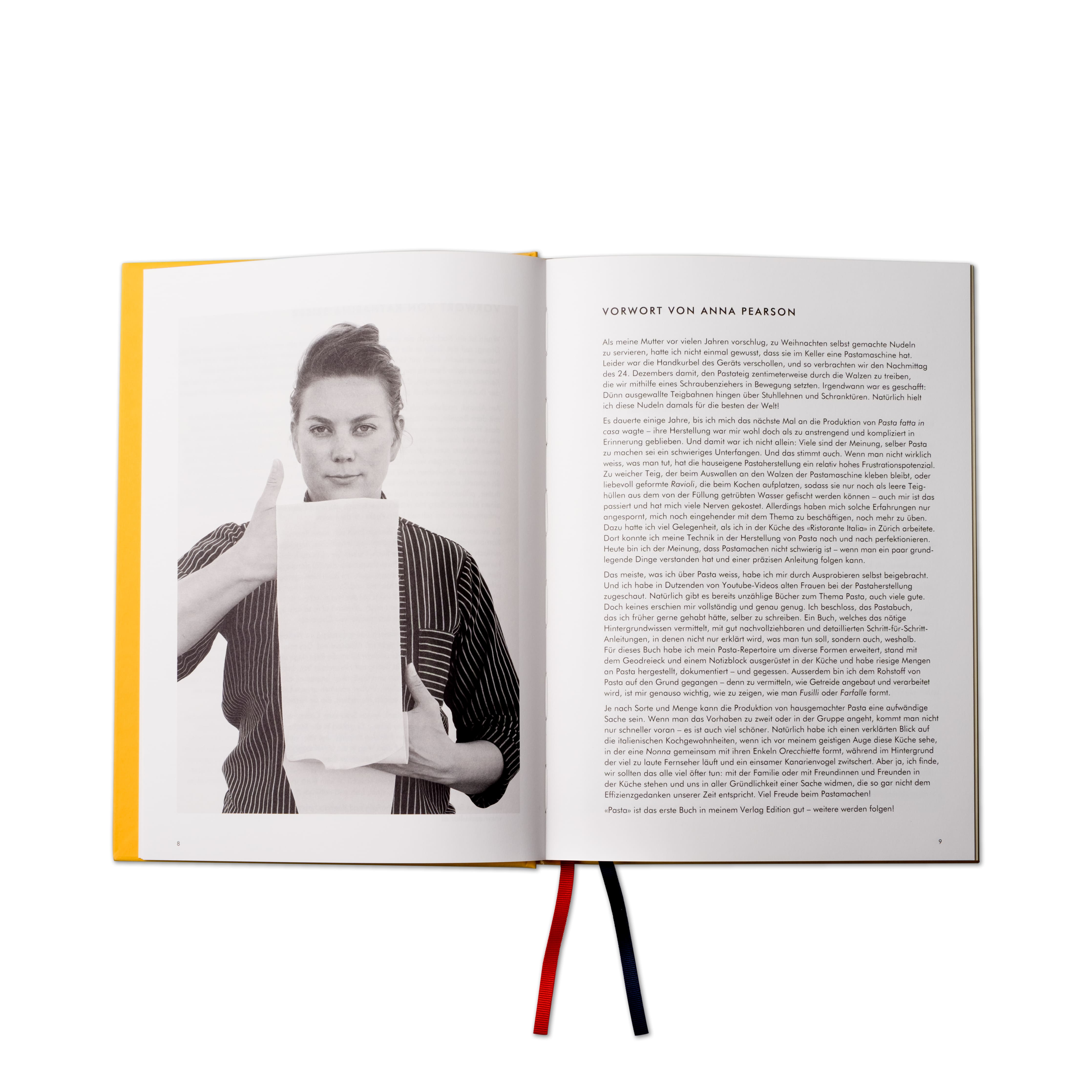 Vorwort von Anna Pearson zu ihrem Kochbuch Pasta das Grundlagenwerk