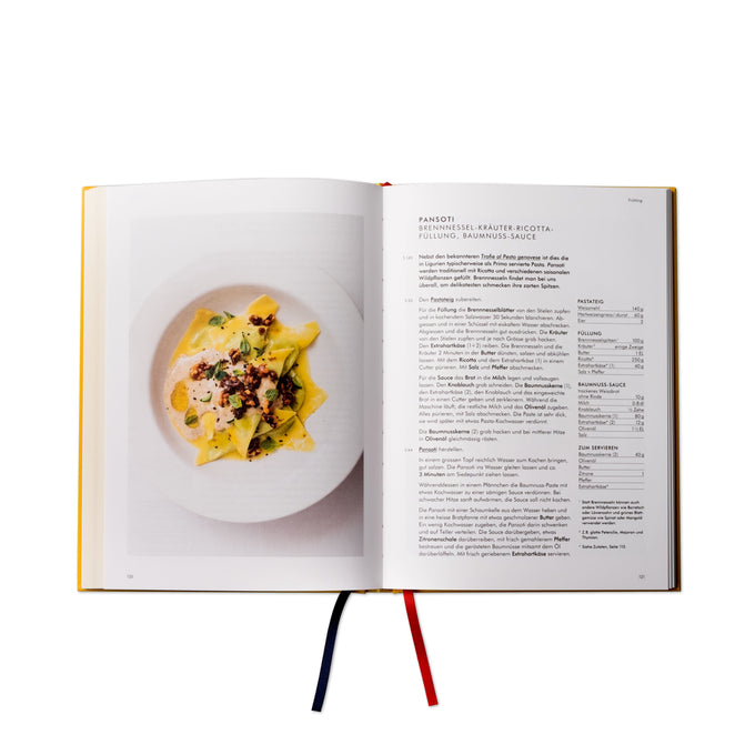Rezeptanleitung für Pansoti mit Brennnessel Kräuter Ricotta auf Seite 121 aus dem Kochbuch Pasta